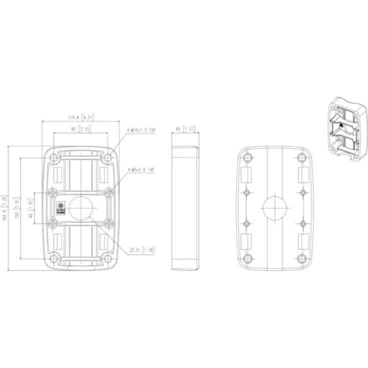 Hanwha Masthalterung SBP-300PMW2 Weiss, 1 Stück (Schutzfolie), für Innen- und Außenbereich – Bild 4