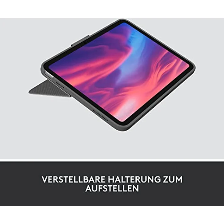 Logitech Combo Touch, Tablet-Tastatur, für Apple 10,9" iPad (10. Generation), QWERTZ, grau (920-011435) – Bild 5