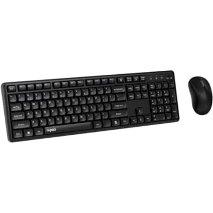 Rapoo 8150M, Kabelloses Bluetooth Tastatur und Maus Set, leise Full Size QWERTZ, dunkelgrau – Bild 3
