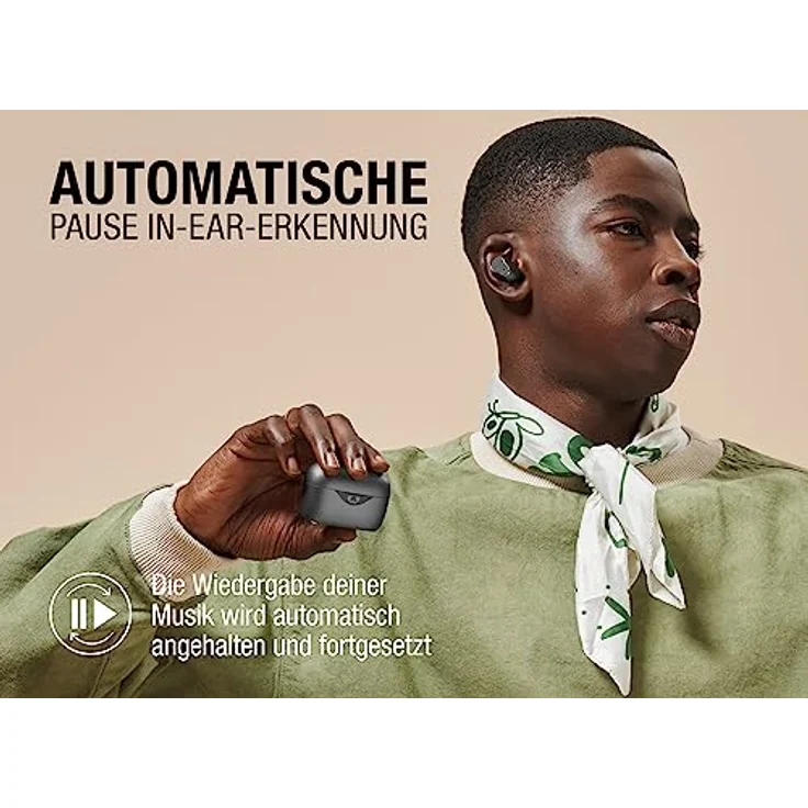 Fresh 'n Rebel Twins Elite, kabellose In-Ear-Bluetooth-Kopfhörer mit Adaptive Hybrid Noise Cancelling, Personal Sound by Audiodo, Mulitpoint Bluetooth, ENC-Mikrofon, 29 h Spielzeit (Storm Grey) – Bild 5