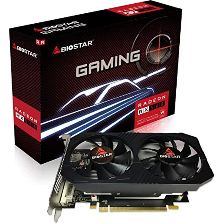 Biostar OC Gaming Radeon RX 560 4GB GDDR5 128-Bit DirectX 12 PCI Express 3.0 x16, DVI-D Dual Link, HDMI, DisplayPort und Vortex Dual Kühler – Bild 2