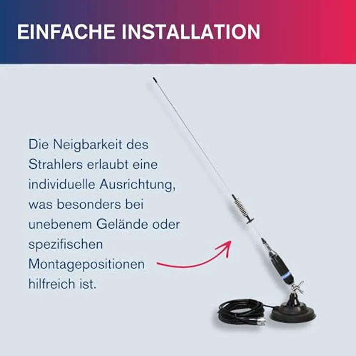 Albrecht 6335 S75 CB-Mobilantenne, 76 cm Magnetfußantenne für PKW, LKW und Transporter – Bild 4