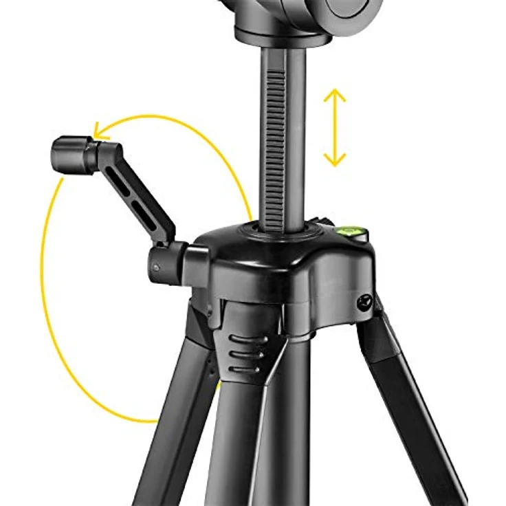 National Geographic Fotostativ-Kit, medium, 3-Wege-Kopf, Schnellwechselplatte, 3 Beinsegmente, Klemmverschluss, Kurbelmittelsäule, trägt bis zu 1.5 kg, Aluminium, für Canon, Nikon, Sony, NGHP00 – Bild 6