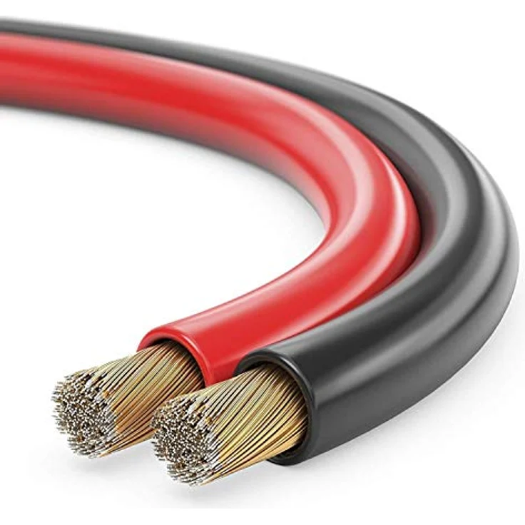 Sonero 20 Meter 2x4,00mm² CCA Lautsprecherkabel / Boxenkabel, Knickfest und flexibel, rot/schwarz – Bild 1