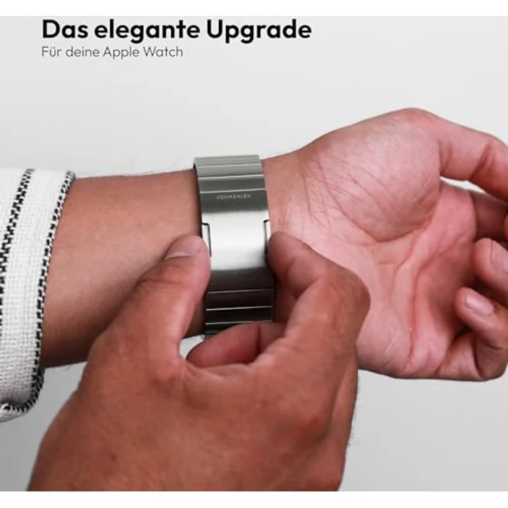 VONMÄHLEN Link Bracelet Pro, Hochwertiges Edelstahlarmband kompatibel mit Apple Watch, 316L Edelstahl mit 25% Recyclinganteil, inklusive Anpassungstool und Butterfly-Faltschließe – Bild 5