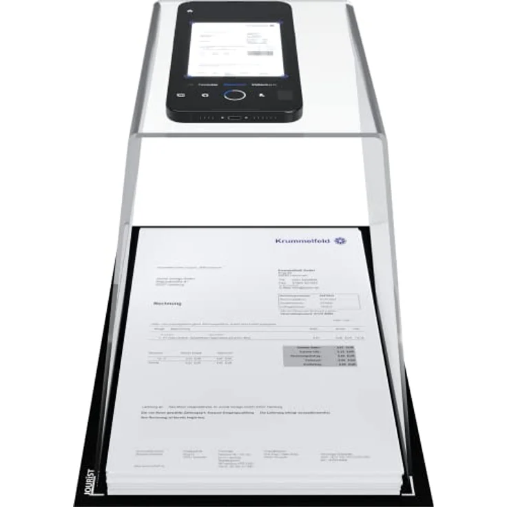 Jourist ScanStand - Dokumentenscanner für Smartphone und Handy mit schwarzer Matte für optimale Rändererkennung – Bild 3