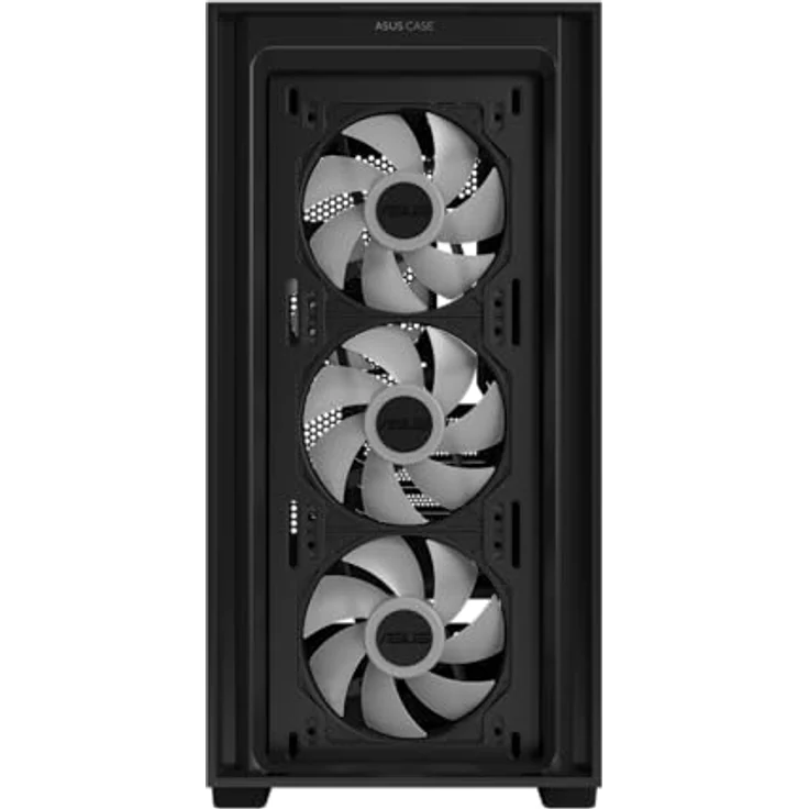 ASUS A21 Plus TG ARGB Black microATX PC Gehäuse (vorinstallierte ARGB-Lüfter, Mesh Frontpanel, kompatibel mit Mainboards mit versteckten Anschlüssen, 360-mm-Radiatoren, 380-mm-Grafikkarten) – Bild 3