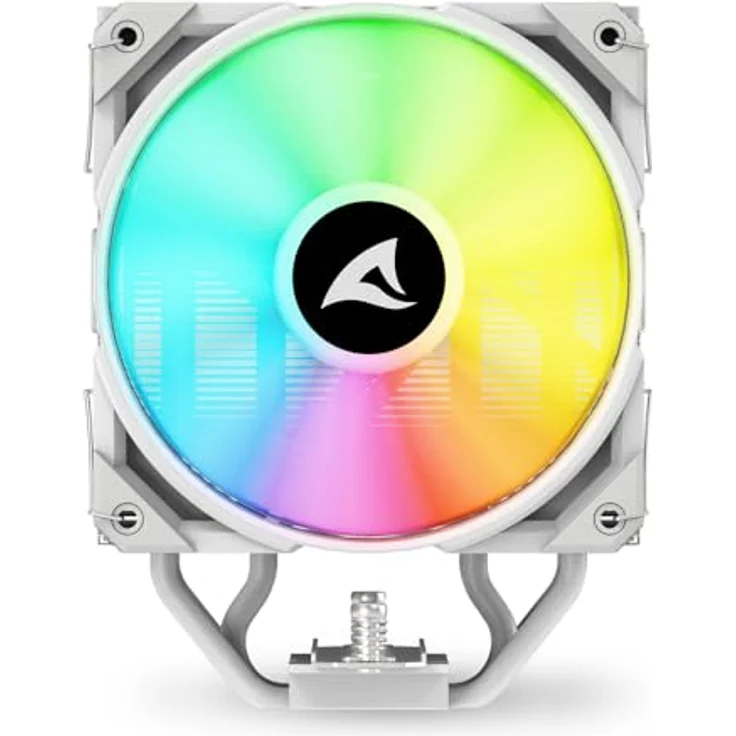 Sharkoon A40 RGB White Air Cooler, CPU Kühler mit 12 cm Lüfter und RGB-Beleuchtung, Weiss – Bild 5