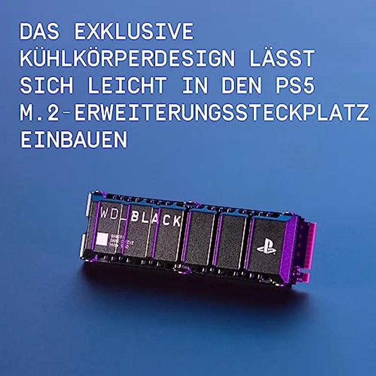 WD_BLACK 8 TB SN850P NVMe SSD, Offiziell Lizenziert für PS5 Konsolen, mit bis zu 7.300 MB/s beim Lesen, M.2 2280, Exklusiver Kühlkörper, Schwarz – Bild 3