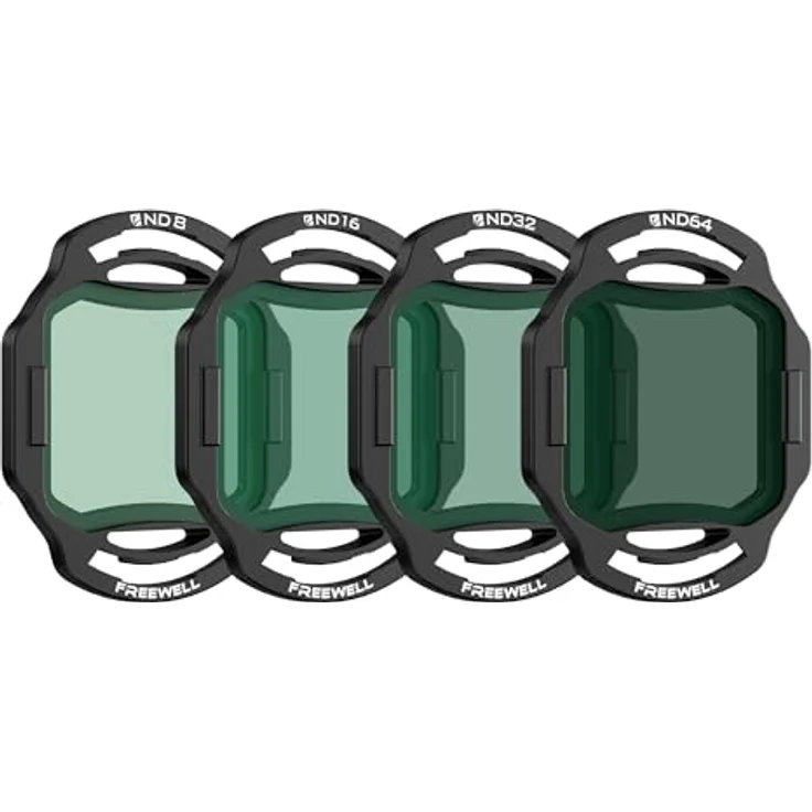 Freewell ND-Filter 4er-Pack für DJI O4 Air Unit Pro, ND8, ND16, ND32, ND64, Hochwertiges optisches Glas für filmische Aufnahmen – Bild 1