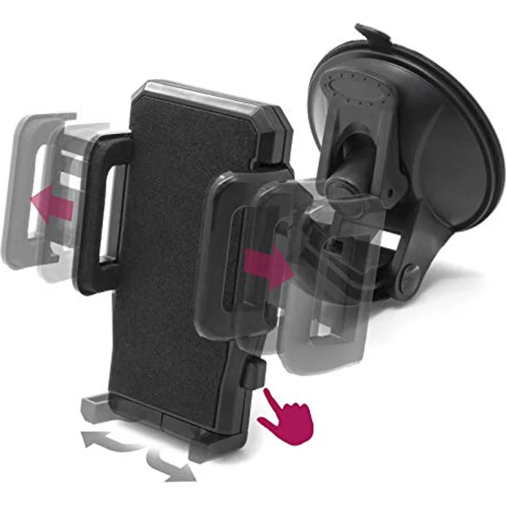 Mobilefox KFZ SET 360° Universal Handy Halterung Auto Halter für die Windschutzscheibe mit Ladekabel – Bild 5