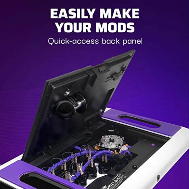 PDP VICTRIX PS5 PRO FS– weiß Fightstick, mit 6,28°-Handgelenksneigung und Sanwa-Denshi-Tasten – Bild 4