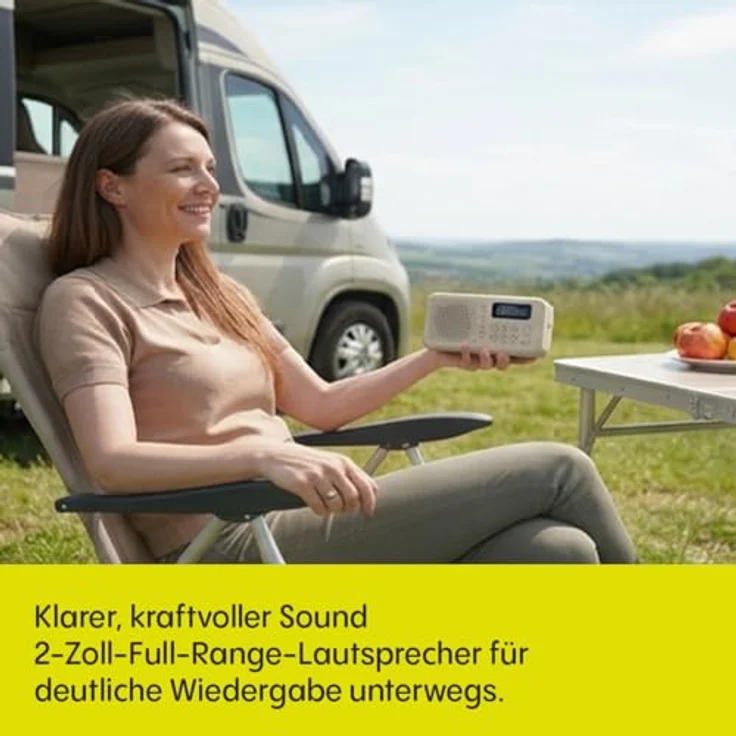 Pure Elan Move Tragbares Digitalradio DAB+ & FM mit Bluetooth 5.3, 16 Std. Akku, Kopfhöreranschluss & LCD-Display – Sand – Bild 5