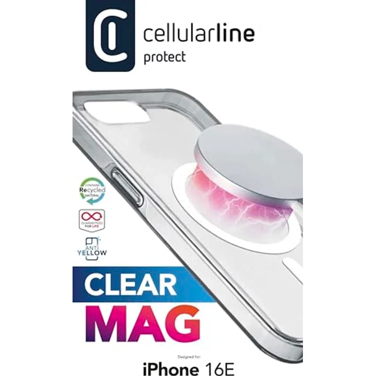 Cellular Line Clear Mag Cover für Apple iPhone SE (2025), transparent, 15,5 cm (6.1") Handytasche – Bild 3