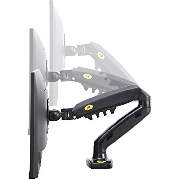 Ergosolid für PC-Monitor, Gelenkarm, ergonomisch, Gasfeder, 17-30 Zoll, VESA 75 mm und 100 mm, drehbar 360 Degree F80-0 – Bild 3