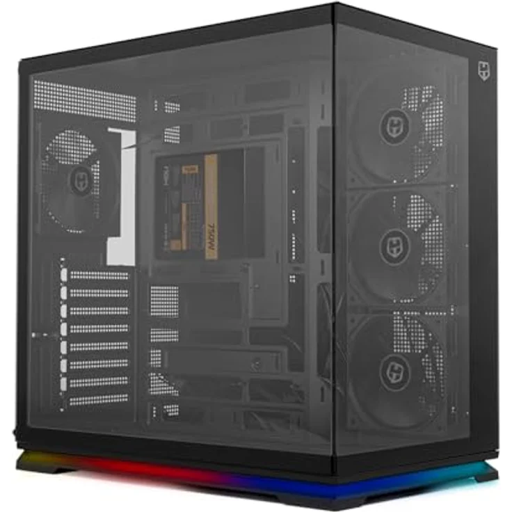 NOX Hummer Galaxy White, Mid Tower ATX Gehäuse aus gehärtetem Glas mit ARGB-Beleuchtung, optimales Kabelmanagement – Bild 4