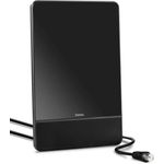 Hama Aktive Zimmerantenne schwarz für DAB+, DAB, DVB-T2, UKW energiesparend Innenantenne (DAB, DAB+, DVB-T2, UKW, für Innenbereich), LED, störungsfreier Empfang, automatischer Verstärker, TV, Radio