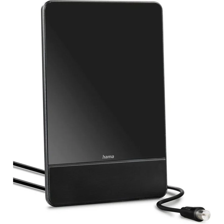 Hama Aktive Zimmerantenne schwarz für DAB+, DAB, DVB-T2, UKW energiesparend Innenantenne (DAB, DAB+, DVB-T2, UKW, für Innenbereich), LED, störungsfreier Empfang, automatischer Verstärker, TV, Radio – Bild 1