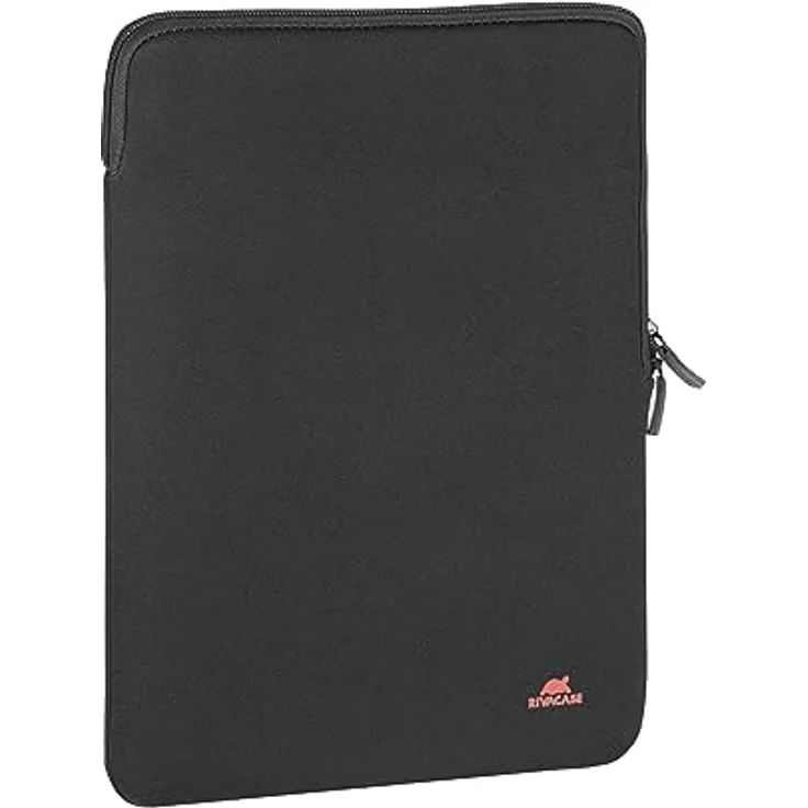 Rivacase vertikale Laptophülle Sleeve - Wasserabweisende und ultraleichte Notebooktasche - stoßfeste Slim Laptop-Schutzhülle (Schwarz, 13.3 Zoll) – Bild 1