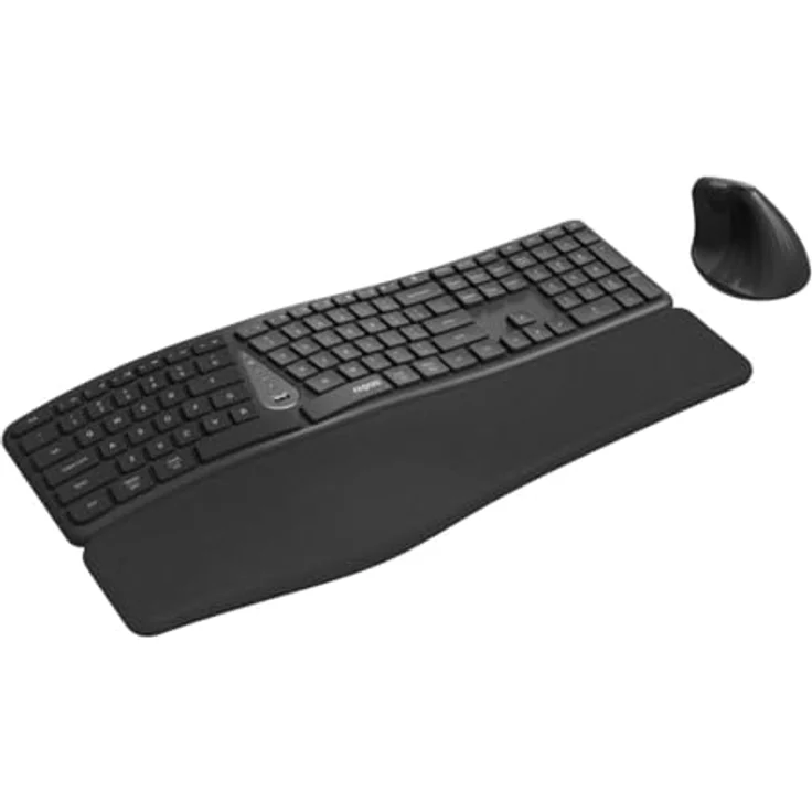 RAPOO 8810ME KOMBO, kabelloses Tastatur- und Mausset mit Multi-Modus-Verbindung, 1600 DPI, grau – Bild 7