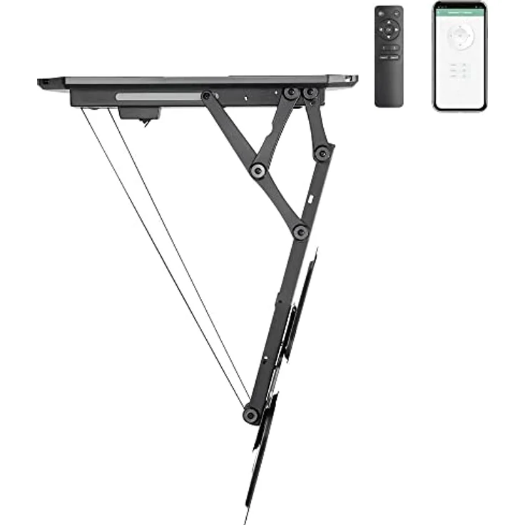 SpeaKa Professional TV-Deckenhalterung elektrisch motorisiert, Neigbar, App-Steuerung 58,4 cm (23) - 139,7 cm (55) SP-T – Bild 4