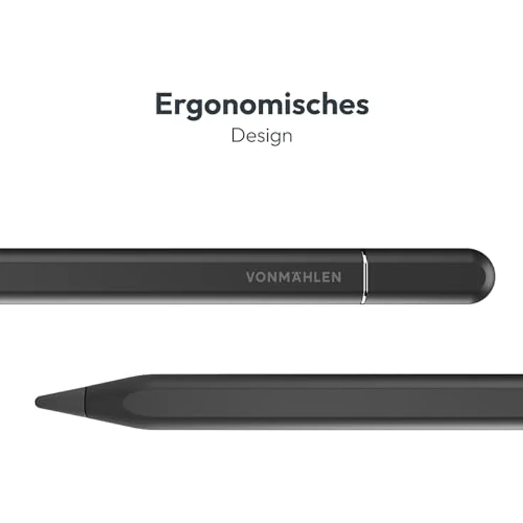 VONMÄHLEN Smart Pencil, Magnetischer Digitalstift mit 6 Std. Akkulaufzeit, Neigungssensitivität und Schnellladung - schwarz – Bild 3
