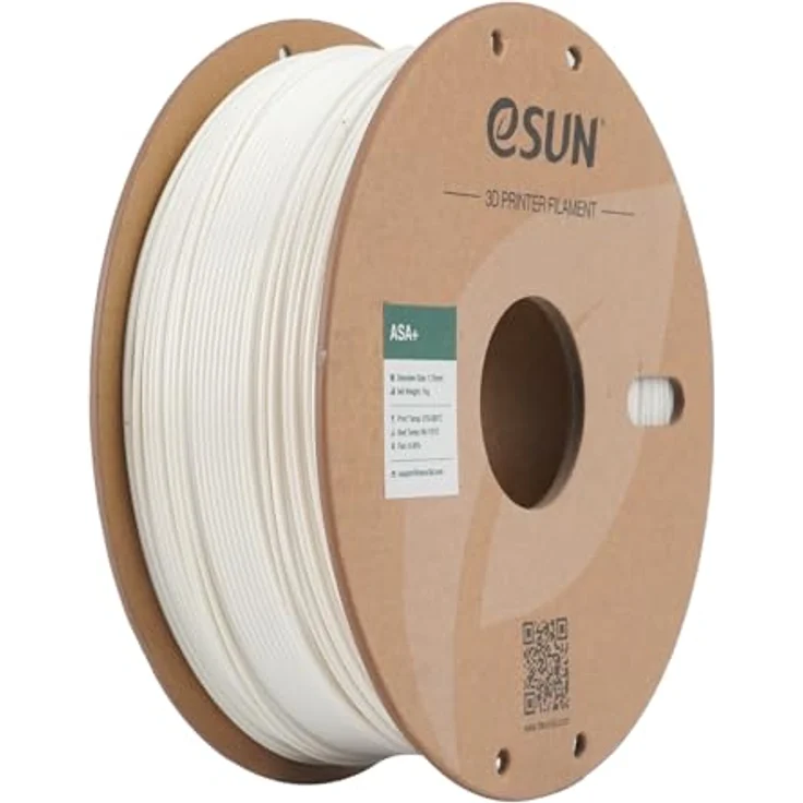 eSUN ASA+ Filament 1.75mm, Wetterbeständiges 3D Drucker Filament mit hoher Zwischenschichtfestigkeit, 1KG Spule, Warmes Weiß – Bild 1