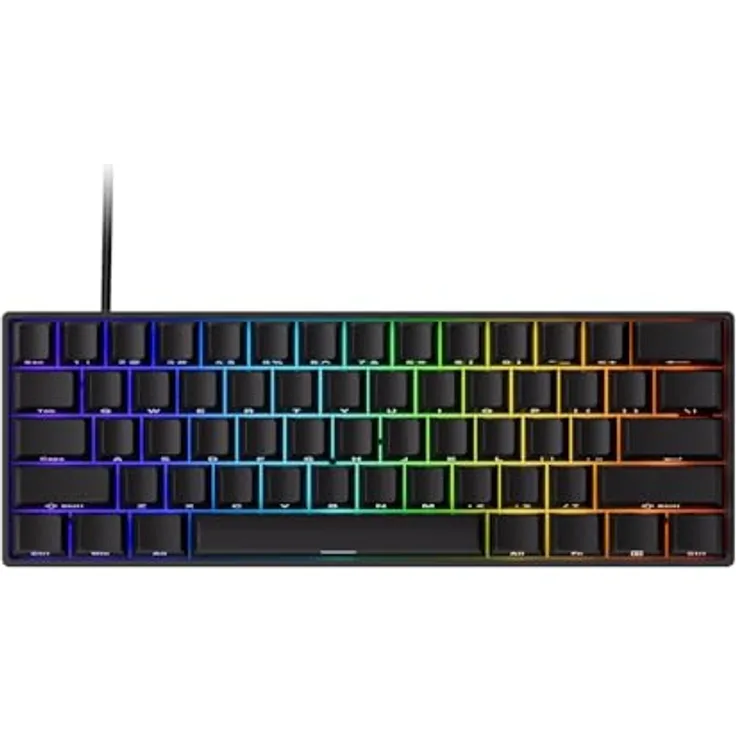 Akko MonsGeek FUN60 Pro Gaming-Tastatur, RGB, Glare Magnetic Switch – schwarz, ANSI (US)