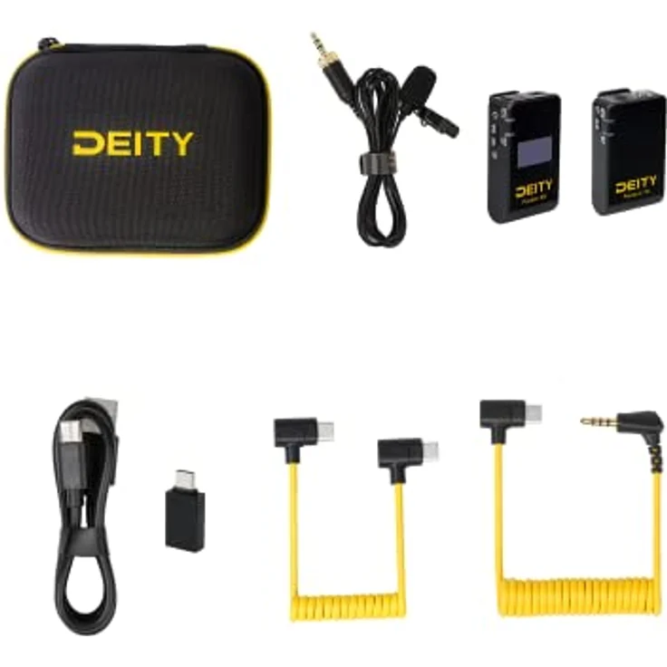Deity Pocket Wireless schwarz, Mikrofon mit Doppelfunktions-Clips, OLED-Display und umfangreichem Zubehör – Bild 3
