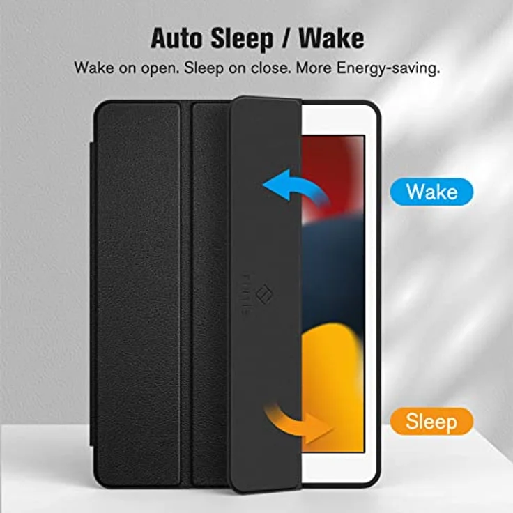 Fintie iPad 9. Generation Schutzhülle 10.2 Zoll Schwarz - Superleicht, mit Pencil Halter, Auto Sleep/Wake – Bild 3