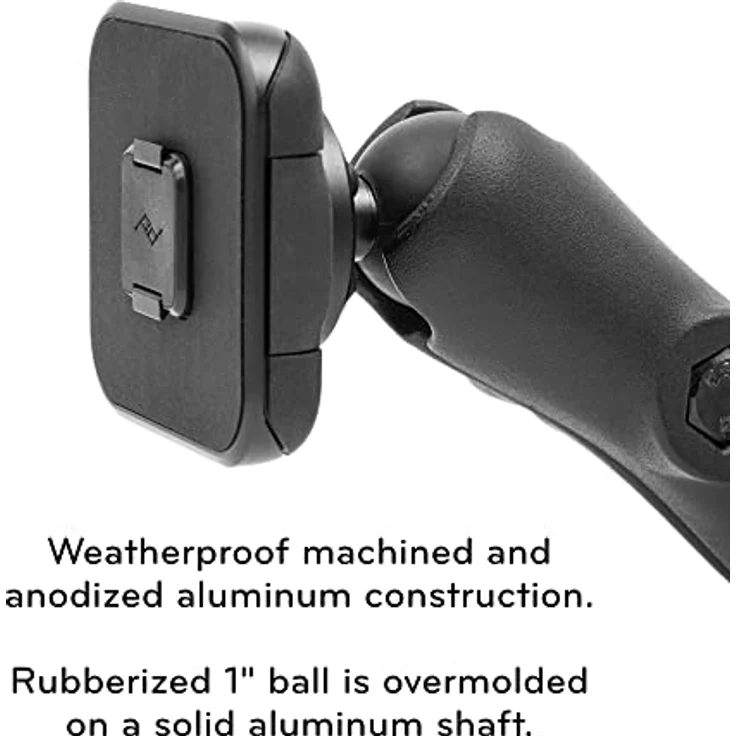 Peak Design Motorcycle Mount, Smartphone Halterung mit ultrastraker magnetisch-mechanischer Befestigung, Schwarz – Bild 4