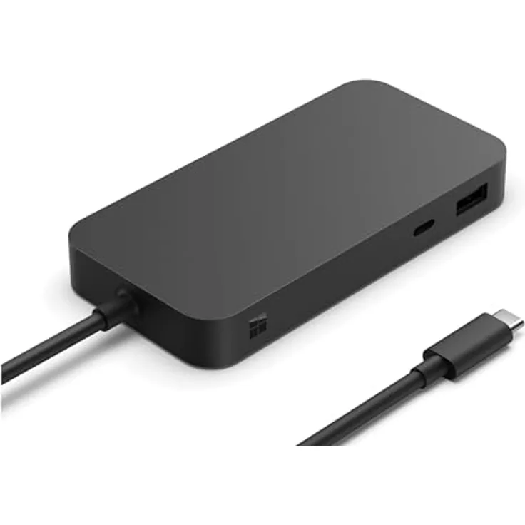 Microsoft Surface USB4 Dock・Business (EP2-20012), USB4 Kabel-dock mit 100 W, 2x 4K bei 60 Hz, Schwarz, 40 Gbit/s Datenübertragung
