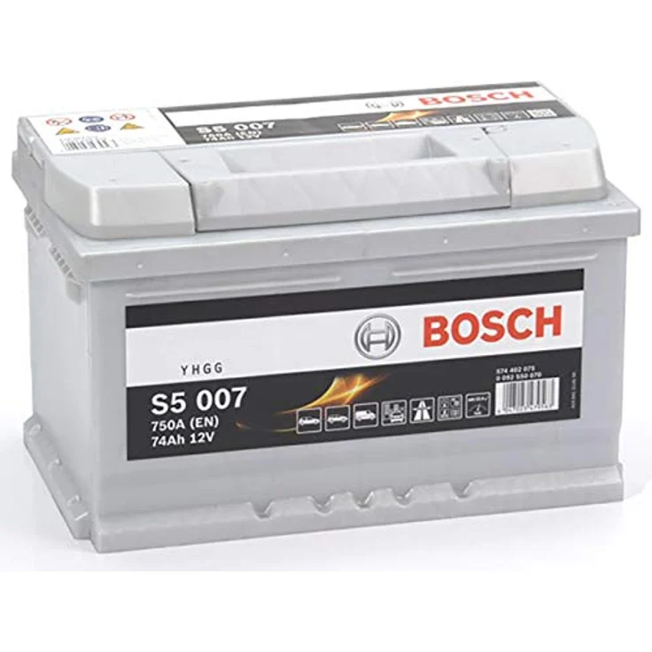 Bosch S5 007 Autobatterie, 12V 74Ah 750A mit PowerFrame®-Technologie und wartungsfrei – Bild 1