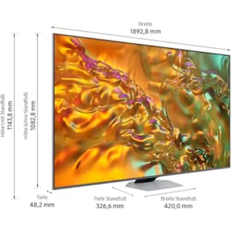 Samsung QLED 4K Q80D Fernseher 85 Zoll, Samsung TV mit Neural Quantum 4K AI Gen2 Prozessor, 4K AI Upscaling, Direct Fully Array, Smart TV, GQ85Q80DATXZG, Deutsches Modell [2024] – Bild 4