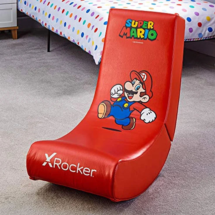 X Rocker Offiziell lizenzierter Nintendo Super Mario Bros Video Rocker – JOY Collection (Rot, Mario) – Bild 2