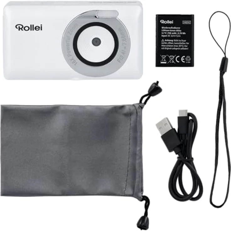 Rollei Compactline Pocket Digitalkamera - 50 MP, 16-facher Digital-Zoom, 2.7K Videoqualität, kompakt und leicht, benutzerfreundliches Design – Bild 4