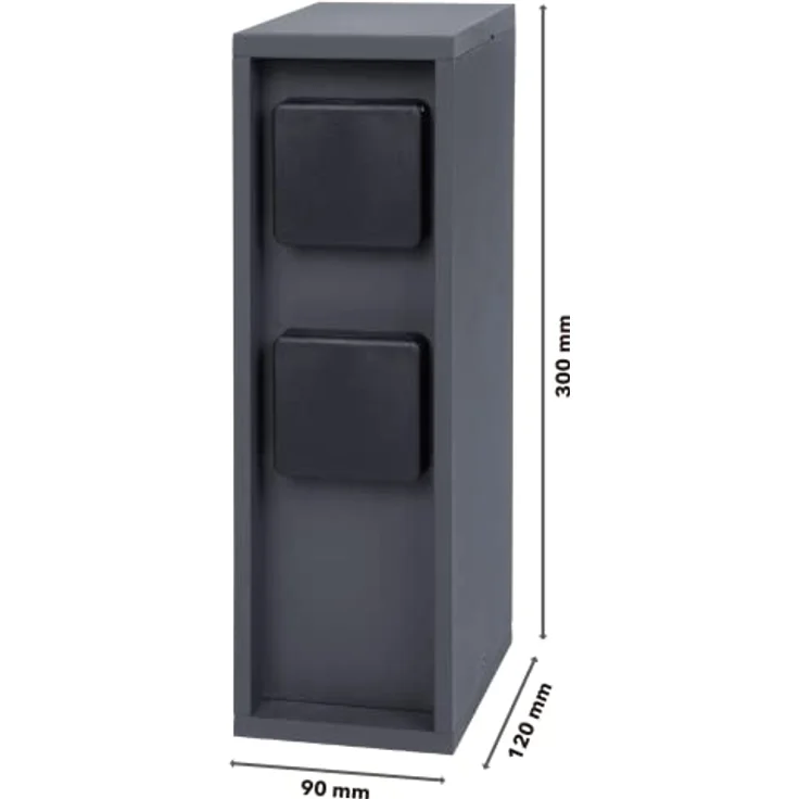 Die Bold GmbH Gartensteckdose Bold Pado, Außensteckdose aus rostfreiem Alu-Druckguss, IP44 Schutzklasse, 4 Steckdosenfächer – Bild 4