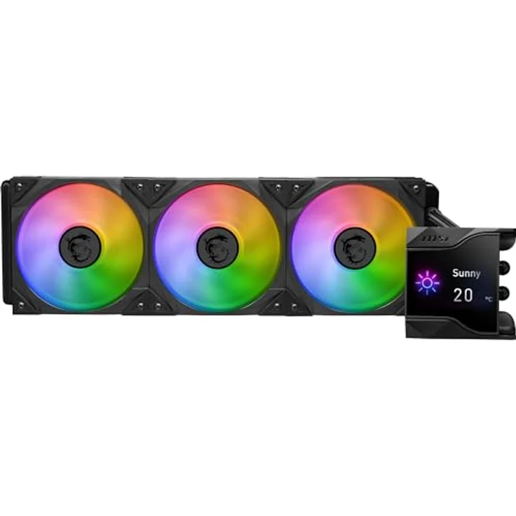MSI MPG CORELIQUID D360 CPU-Flüssigkeitskühler - ARGB-Lüfter, verdunstungssichere Schläuche, Mystic Light Software-Unterstützung - AMD- & Intel-Sockel-kompatibel – Bild 1