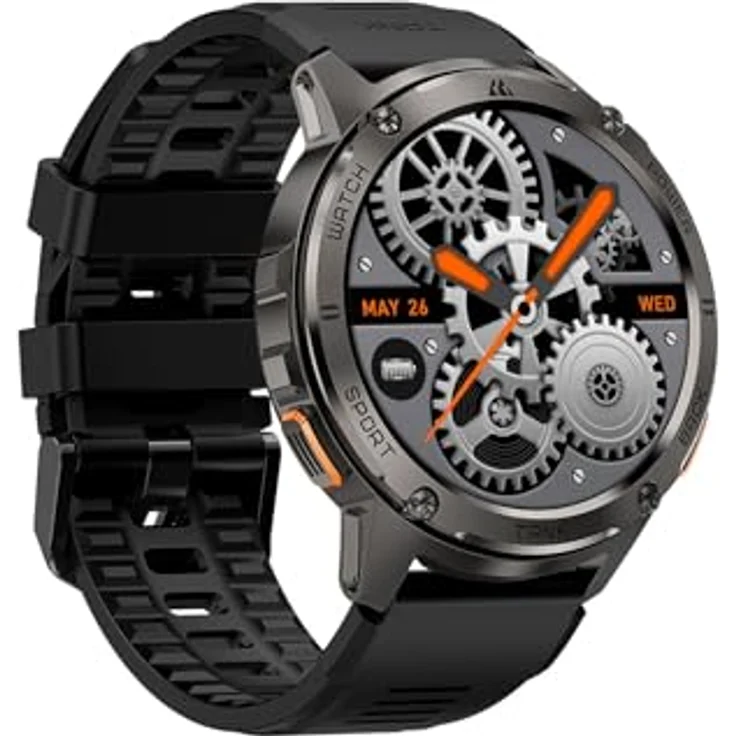 KOSPET TANK T3 Smartwatch, 1,4 Zoll AMOLED, wasserdicht, Silber, 170+ Sportmodi, 500 mAh Akku – Bild 3