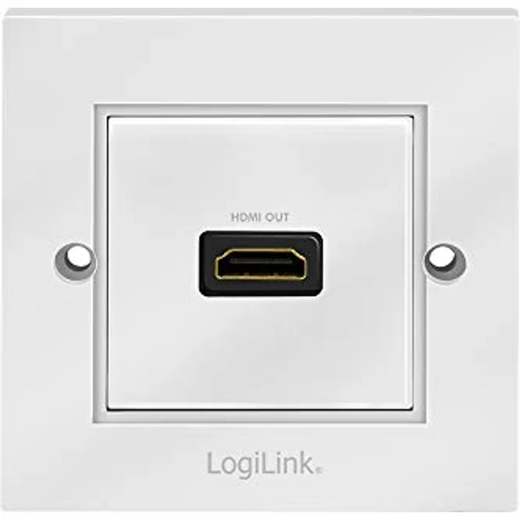 LogiLink AH0017 - HDMI Wanddose mit 1x HDMI High Speed with Ethernet Kupplung (aussen Buchse/innen Buchse) in weiß – Bild 2