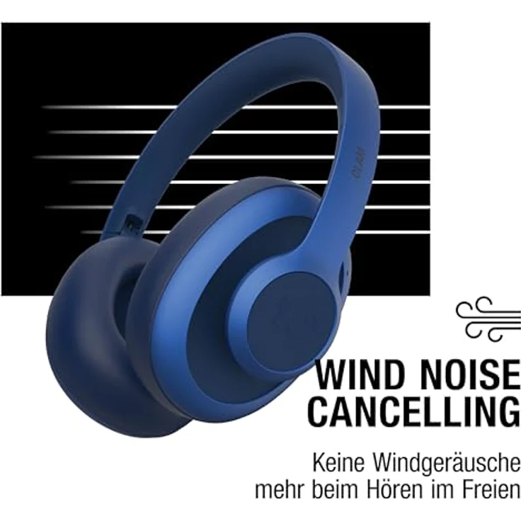 Fresh 'n Rebel Clam Blaze Bluetooth Kopfhörer Over Ear mit 80 Stunden Spielzeit, Perfect Calling, Wind-Noise Cancelling, Kabellos, Schnelladung, Tastensteuerung, Ambient-Sound-Modus (Blau) – Bild 5