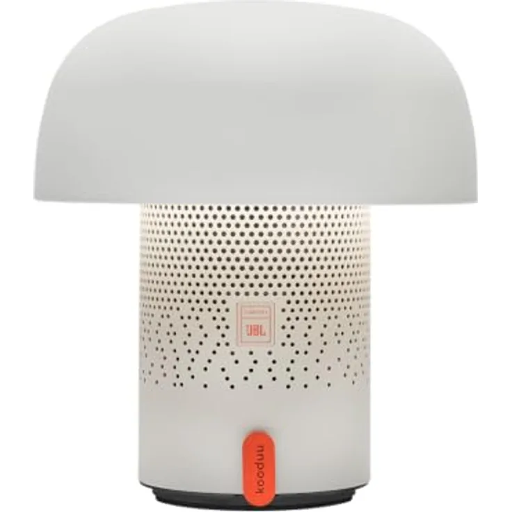 Kooduu Sensa Play Tragbare Lautsprecherlampe mit SOUND by JBL, 360° Bluetooth-Audio, dimmbarem LED-Licht in Cloudy White, 10W, 11 Stunden Akkulaufzeit