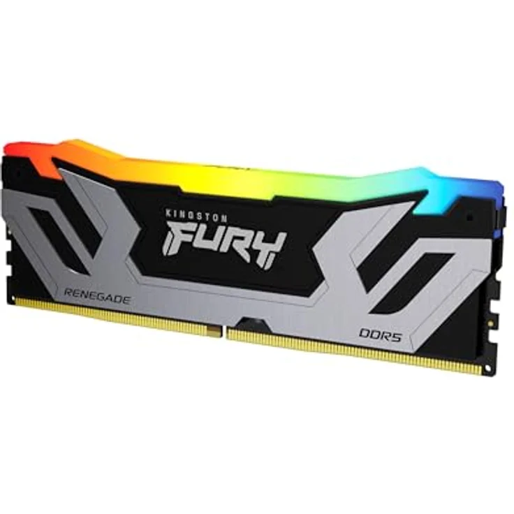 Kingston Fury Renegade DDR5 RGB CUDIMM, 24GB 8800MT/s CL42, Silber/Schwarz, Intel XMP 3.0, Gaming Speicher – Bild 1
