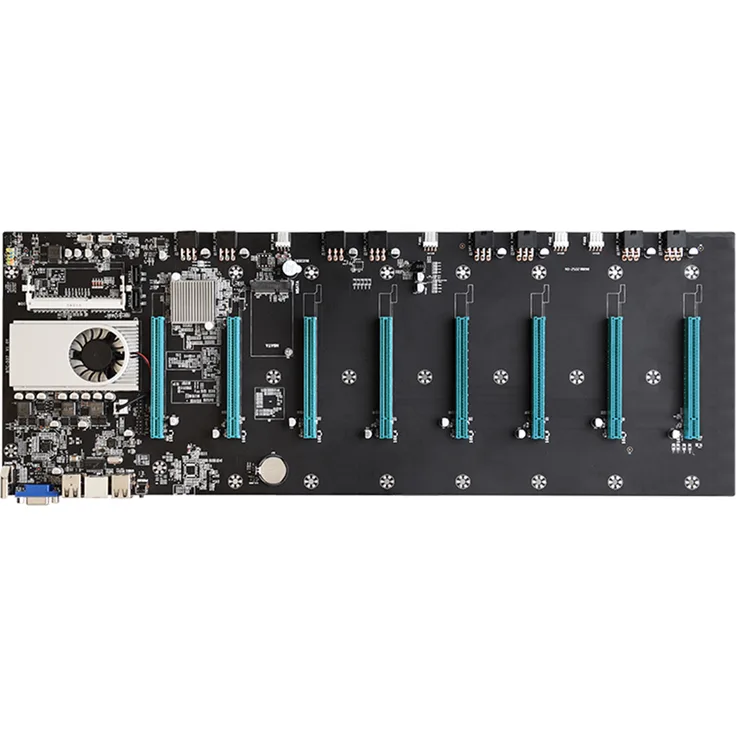 Douself BTC-S37 Mining-Motherboard, Intel Celeron 847, 8 PCI-E 16X Steckplätze, HDMI+VGA, Gigabit-Netzwerk