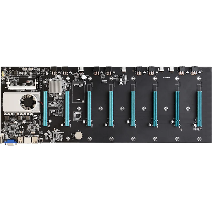 Douself BTC-S37 Mining-Motherboard, Intel Celeron 847, 8 PCI-E 16X Steckplätze, HDMI+VGA, Gigabit-Netzwerk