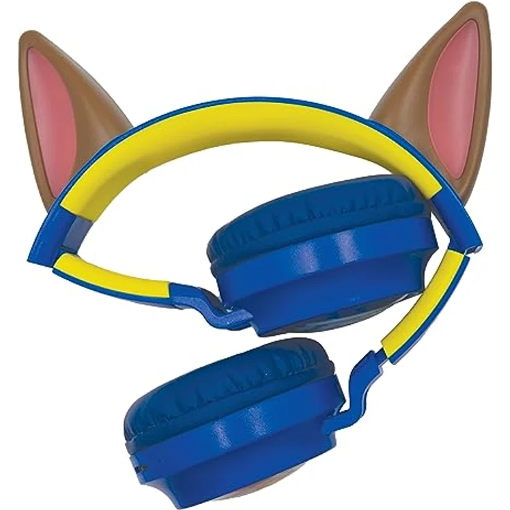 Lexibook Paw Patrol 2-in-1 kabellose und kabelgebundene Kopfhörer mit Chase-Ohren, hohe Klangqualität bis 85 dB, Lichteffekte, faltbar, verstellbar, wiederaufladbar, Blau – Bild 3