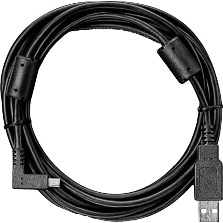 Wacom ACK4220601 USB Kabel, 3 m USB A zu mini-USB Typ B gewinkelt, schwarz