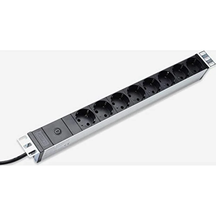 DIGITUS 19'' Steckdosenleiste, 8 Abgriffe, 1HE, 250VAC, 50-60Hz, 10A, 4000W, mit Vorsicherung für Überlastschutz – Bild 3