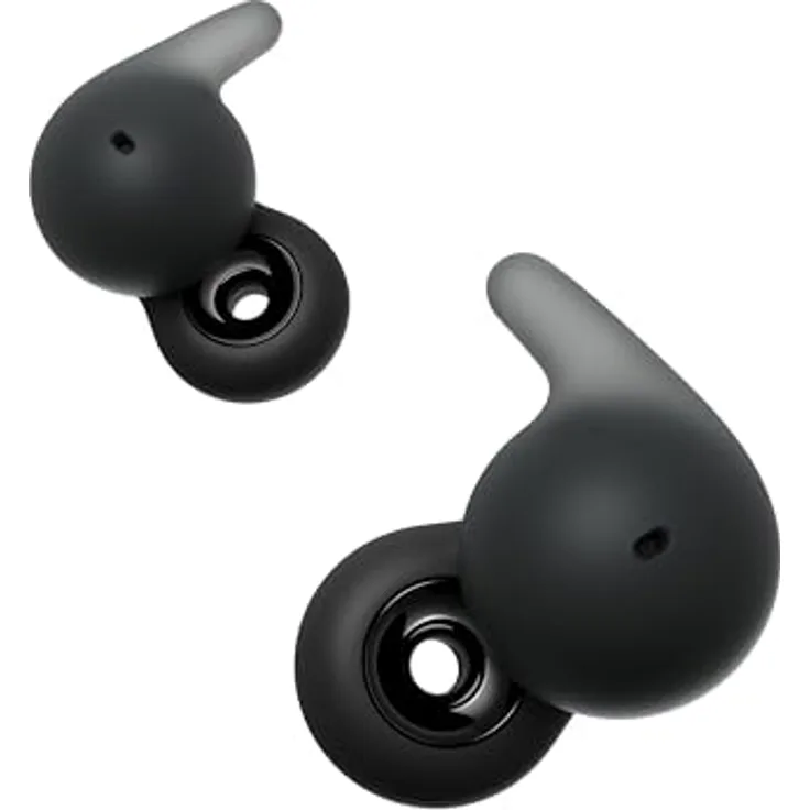 Sony LinkBuds Open – Kabellose Earbuds mit offenem Design, Transparenter Klang, IPX4, 22h Akku – Schwarz