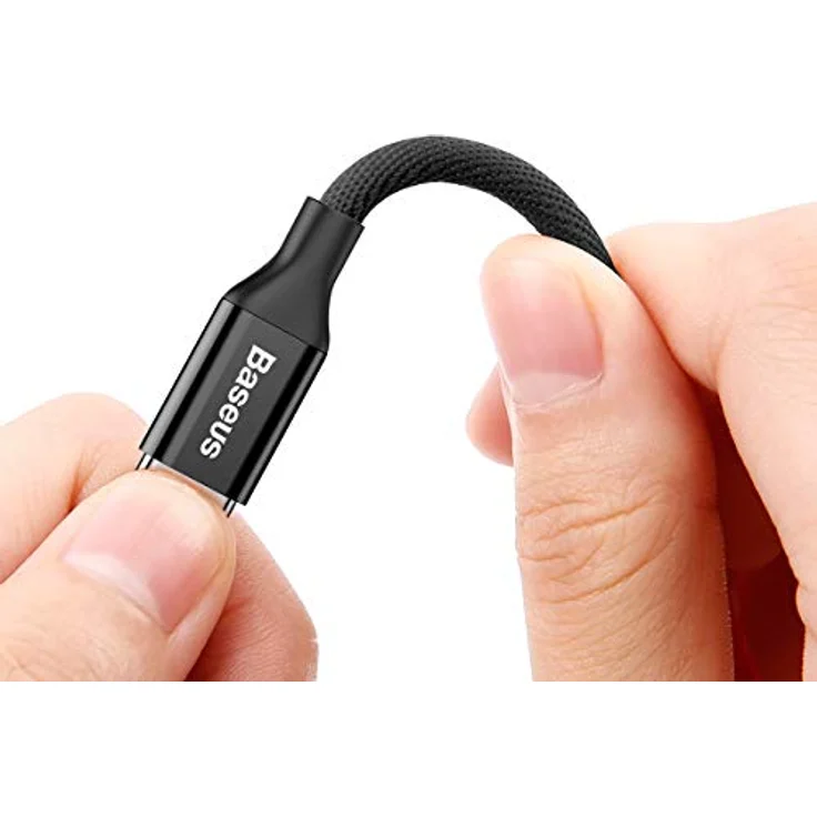 Baseus Yiven USB / Lightning Ladekabel, geflochtenes Textilkabel, 1,8m, schwarz, 2A schnelles Laden und Datenübertragung – Bild 2